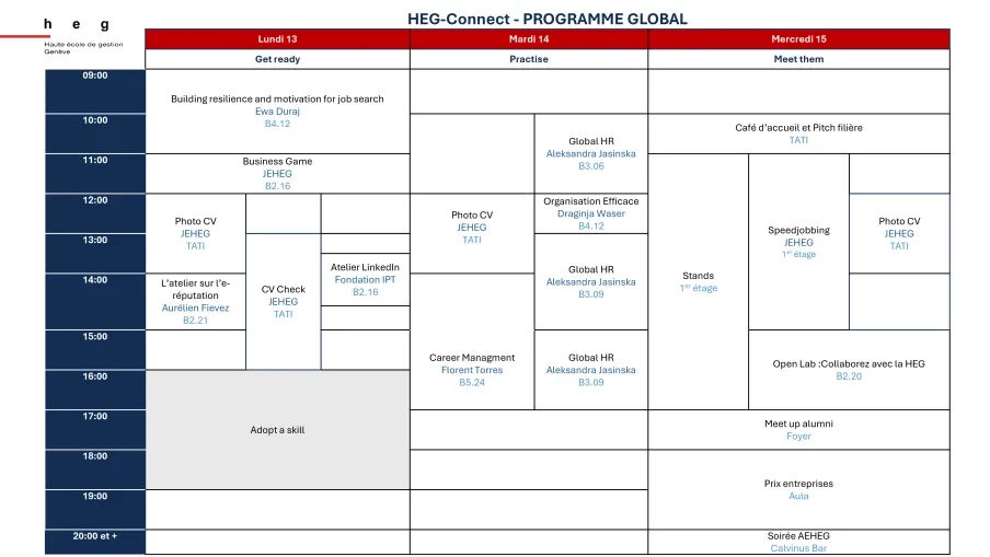 Programme HEG-Connect 2025
